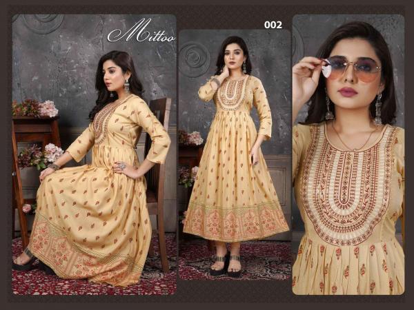 Beauty Queen Mittoo Rayon Designer Kurti Collection